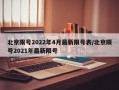 北京限号2022年4月最新限号表/北京限号2021年最新限号